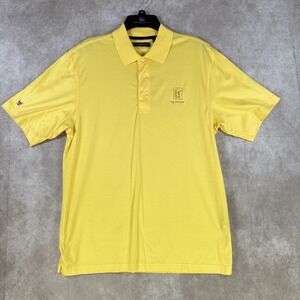 Oxford Golf Polo Shirt Mens Small Yellow Cotton Super Dry TPG San Antonio Casual